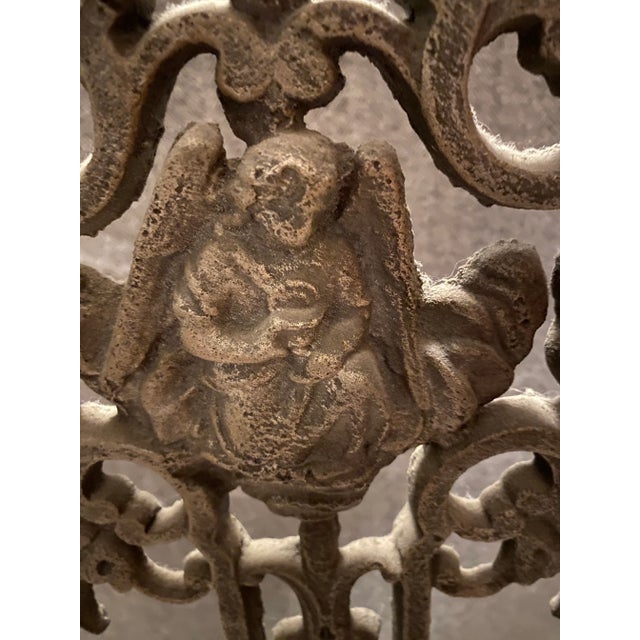 19th Century French Iron Cross 32” High Heavy iron cross forged in France in the 19th century for a Catholic Church. Self...