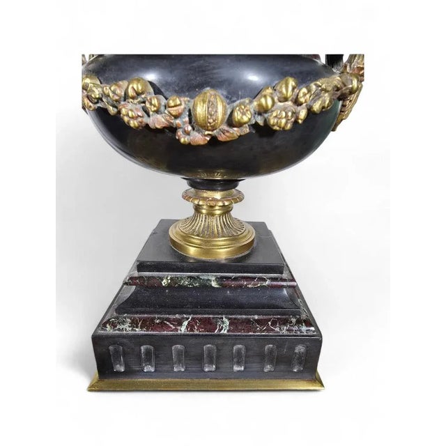 Century Marble and Gilt Bronze Decorative Cup, 1860 For Sale - Image 6 of 13