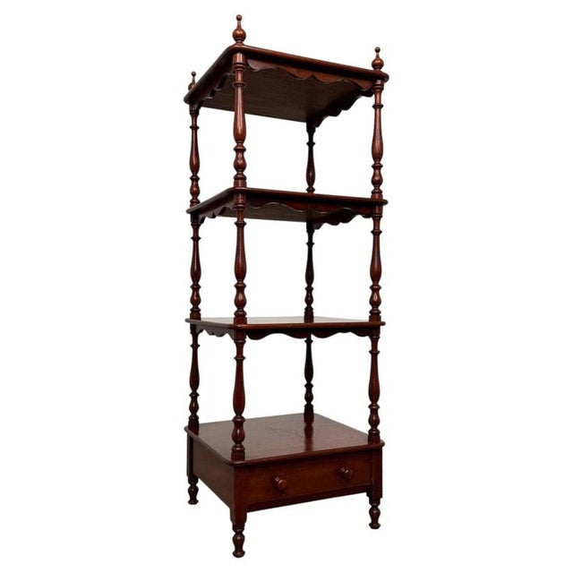 Antique English Mahogany Cabinet with Shelves, 1800s For Sale - Image 12 of 12