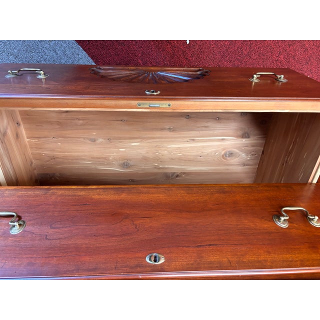 Top quality, solid cherry wood furniture made by Statton Furniture. Cherry finish "Salem High Chest" model wardrobe....