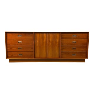 Mid-Century Modern Danish Teak Eight Drawer Dresser For Sale