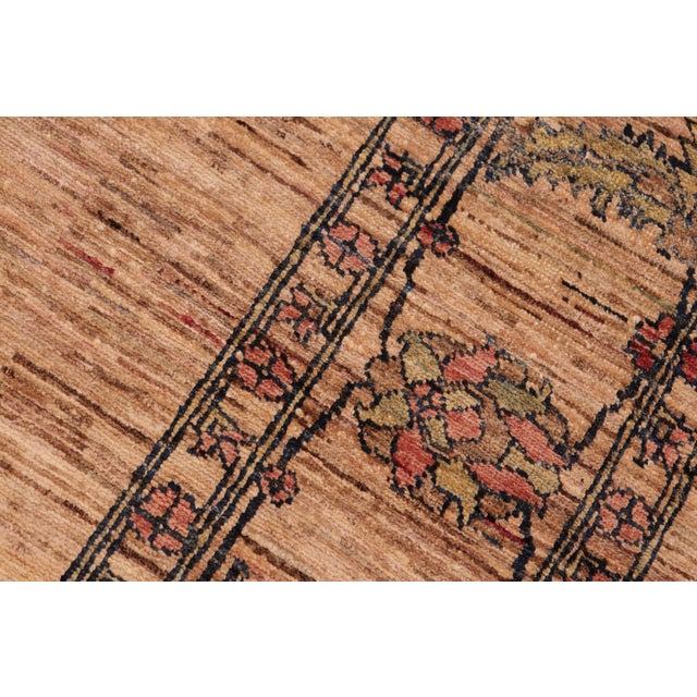Shabby Chic Gabbeh Beige/Rust Wool Rug - 6'3'' X 7'9'' For Sale - Image 4 of 10