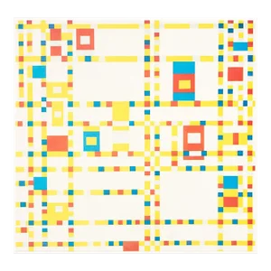 1991 After Piet Mondrian "Broadway Boogie-Woogie", Full-Color Parisian Print