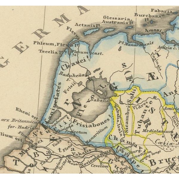 Late 19th Century Engraved Map of Roman Frontiers, 1880 For Sale - Image 5 of 7