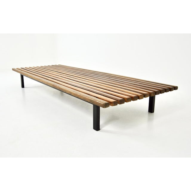 Charlotte Perriand Cansado Bench attributed to Charlotte Perriand for Steph Simon, 1950s For Sale - Image 4 of 14