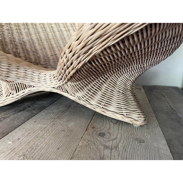 2000 - 2009 Lotus Meditation Chair in Wicker, 2000s For Sale - Image 5 of 10