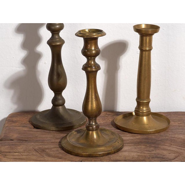1920s Vintage Table Candlesticks, 1920, Set of 3 For Sale - Image 5 of 10