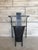 Vintage Sculptural Occasional Chair in Black Steel and Perforated Metal, 1980s For Sale - Image 6 of 12