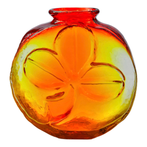 Early 20th Century Handmade Fluorescent Americana Art-Glass Vase
