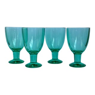 Green Mondo Glasses by Kerttu Nurminen for Iittala Finland For Sale