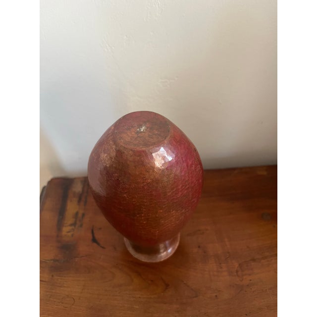 Beautiful hand hammered vintage copper vase from el Porton Santa Clara del Cobre Mexico Measures 6 inches tall by 4 inches...