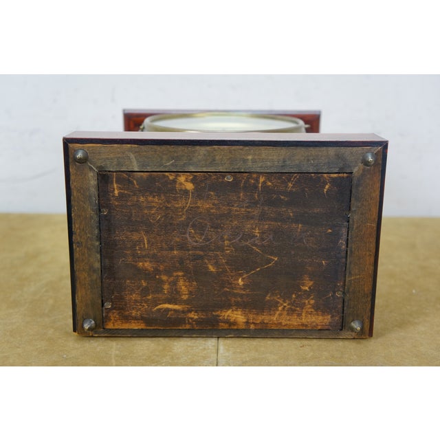 Antique Seth Thomas Dana Burl Walnut Adamantine Mantel Clock 11" For Sale - Image 15 of 17