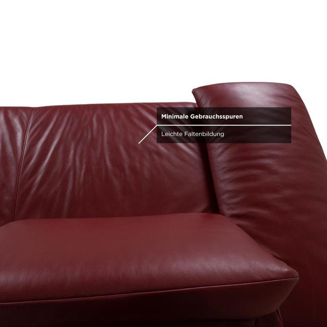 Volare Set Leather Two-Seater and Armchair in Red with Manual Function from Koinor, Set of 2 For Sale - Image 15 of 18