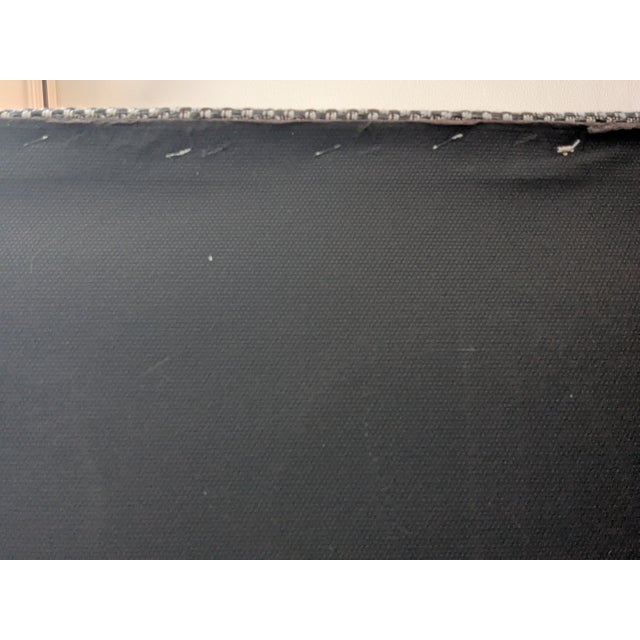 Custom Tufted Designer Sofa in Duralee C&c Pewter Upholstery For Sale - Image 15 of 18