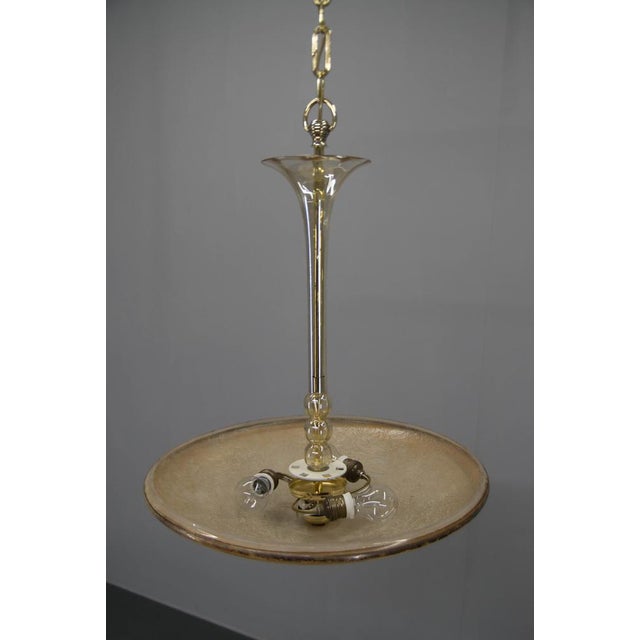 Art Deco Glass Hanging Light by Kamenicky Senov, 1930s For Sale - Image 4 of 13