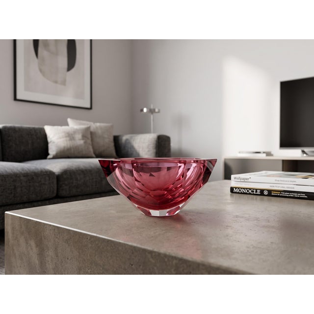 Mid-Century Modern Murano Sommerso Glass Ashtray by Flavoio Poli for Seguso, 1970s For Sale - Image 3 of 9