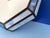 Mid Century Blue & White Tiffany Style Flush Light For Sale - Image 12 of 18