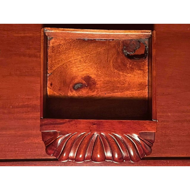 Solid Mahogany Repro. Chippendale Escritoire Secretary Desk Talon & Ball For Sale - Image 10 of 15