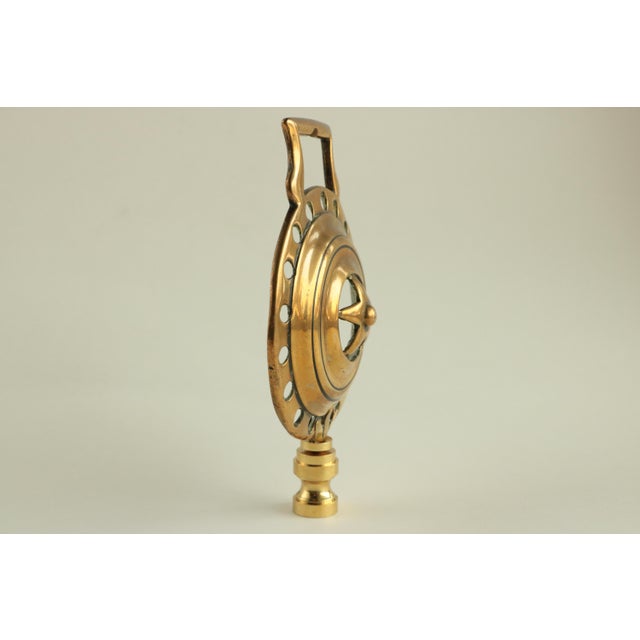 American Brass Star Horse Tack Lamp Finial For Sale - Image 3 of 5