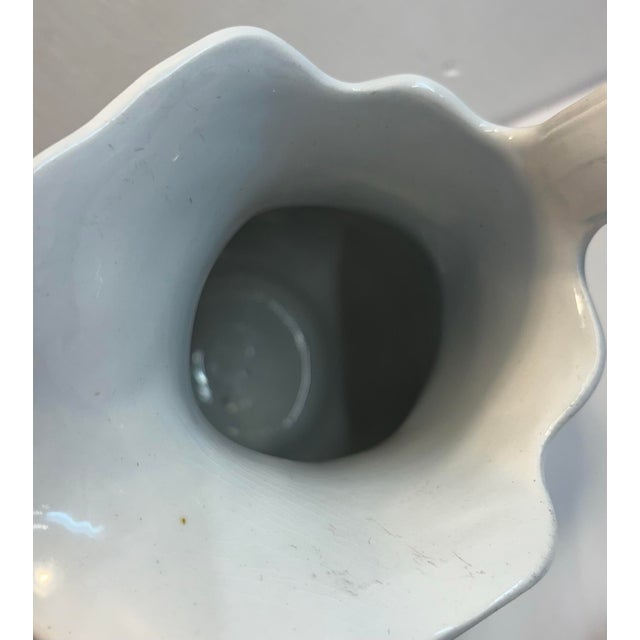 Ivory Beautiful Circa 1860 Belgian Faience Pitcher - Faiencerie Jemmapes For Sale - Image 8 of 9