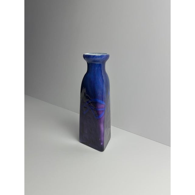 Postmodern Vintage Art Glass Vase by Colin Terris, 1990 For Sale - Image 3 of 11