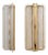 Big Curved Clear Ribbed Murano Glass and Brass Wall Sconces, 2000, Set of 2 For Sale