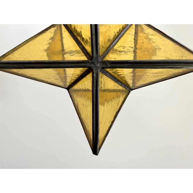 1960s Gold Glass Star Light For Sale - Image 4 of 18