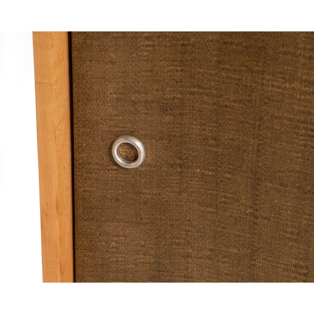 Paul McCobb Winchendon Furniture Planner Group Grasscloth Iron Base Credenza Unmarked Mid Century For Sale - Image 17 of 18