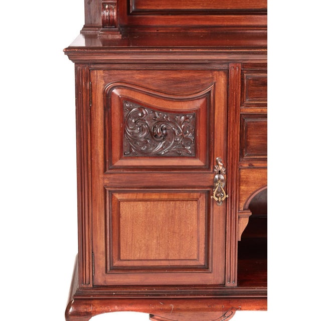 Antique Carved Mahogany Sideboard from Maple & Co. For Sale - Image 3 of 18
