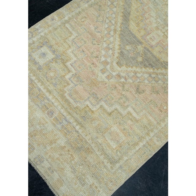 Turkish Turkish Oushak Runner Rug 2'9" x 10'3" #17496 For Sale - Image 3 of 8