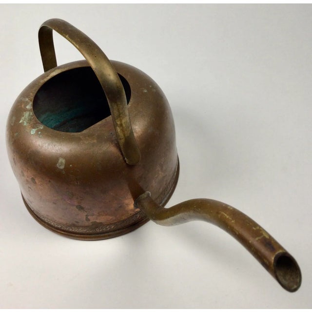 Brass Antique Brass Copper Spout Water Can For Sale - Image 8 of 13
