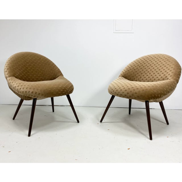 1950s 1950s Vintage Tan Chairs - a Pair For Sale - Image 5 of 10
