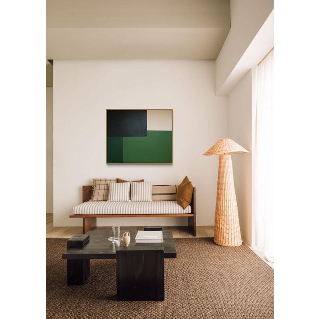 Cream Bodasca, Minimalist Abstract Green Composition, 2026, Acrylic on Canvas For Sale - Image 8 of 15