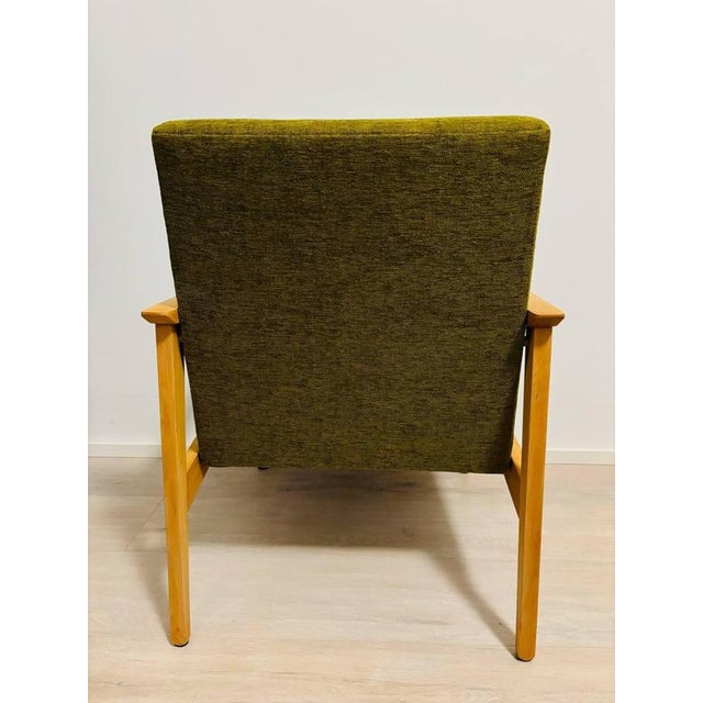 Vintage Green Armchair, Czechoslovakia, 1970s For Sale - Image 6 of 10