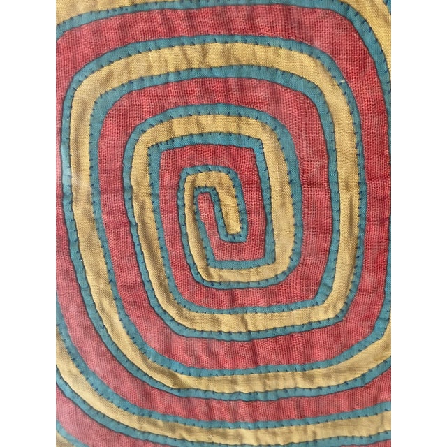 1900 - 1909 Antique African Textile Fragment Framed For Sale - Image 5 of 8