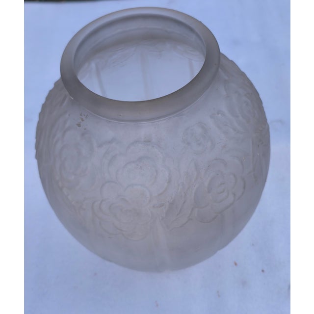 Art Deco Vase with Floral Motif, 1930s For Sale - Image 4 of 4