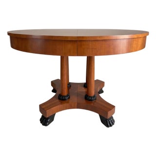 Biedermeier Style Michael Vanderbyl for Baker Furn. Cherry Dining or Center Table - 2 Leaves For Sale
