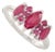 Dainty Genuine Ruby Proposal Ring Set in 925 Sterling Silver Prong Setting - Size 7 For Sale