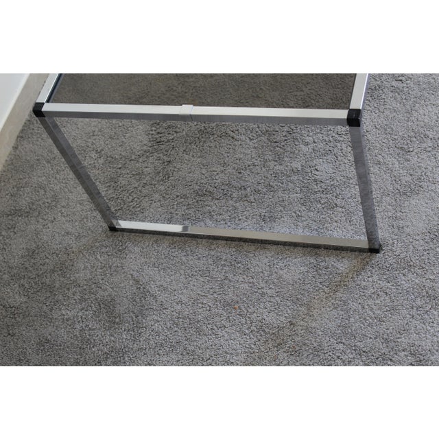 Contemporary Tables in Chromed Metal and Smoked Glass, Italy, 1970s, Set of 2 For Sale - Image 3 of 18