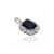 Art Deco Victorian 3.4ct Blue Sapphire & Diamond Pendant in 14k White Gold For Sale - Image 3 of 14