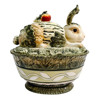 Vintage and Floyd Vista Bella Rabbit Tureen With Lid For Sale