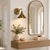 Antique Brass Cone Wall Sconces With Wide Metal Shades and Curved Arms - Pair For Sale - Image 11 of 12