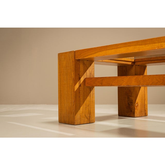 Coffee Table in Oak attributed to Giuseppe Rivadossi, Italy, 1970s For Sale - Image 8 of 12