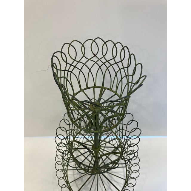 French French Wire Three Tier Basket For Sale - Image 3 of 4