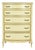 Drexel French Provincial Louis XV Cream Lacquered Highboy Dresser, 1956 For Sale