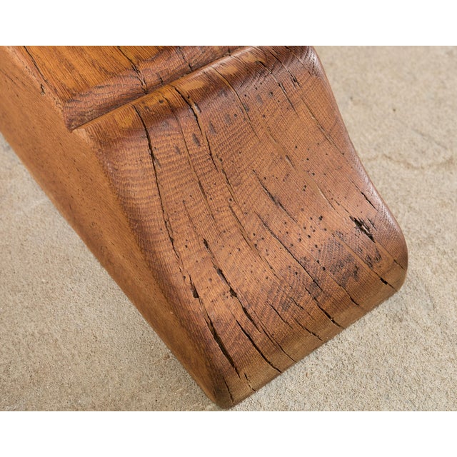French Provincial Oak Country Farmhouse Trestle Dining Table For Sale - Image 16 of 18