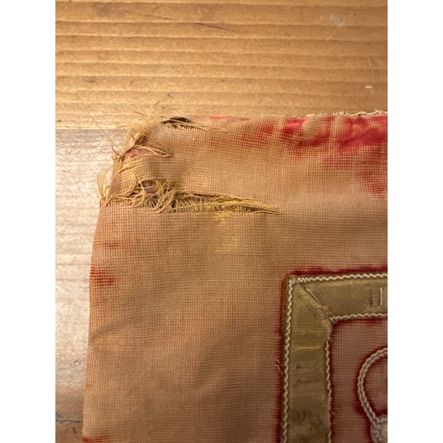 Textile Mid 19th Century Italian Embroidered Pillow For Sale - Image 7 of 8