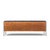 Stow & Davis Mid Century Walnut, Leather and Chrome Credenza For Sale - Image 9 of 11