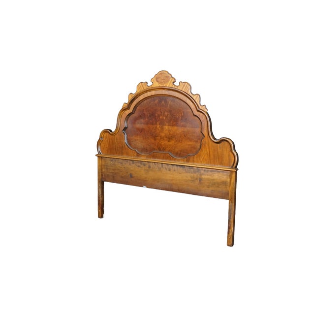 This striking antique Victorian Renaissance Revival full size headboard is a magnificent example of late 19th-century...