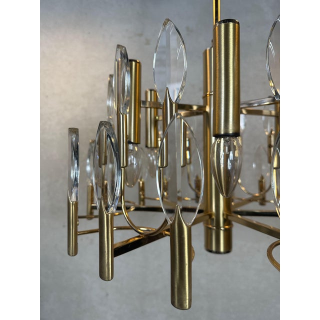 Vintage Chandelier by Oscar Torlasco for Stilkronen, 1970s For Sale - Image 10 of 11